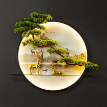 New Chinese style welcome pine wall hanging room bedroom wall creative TV background wall decoration porch hotel pendant