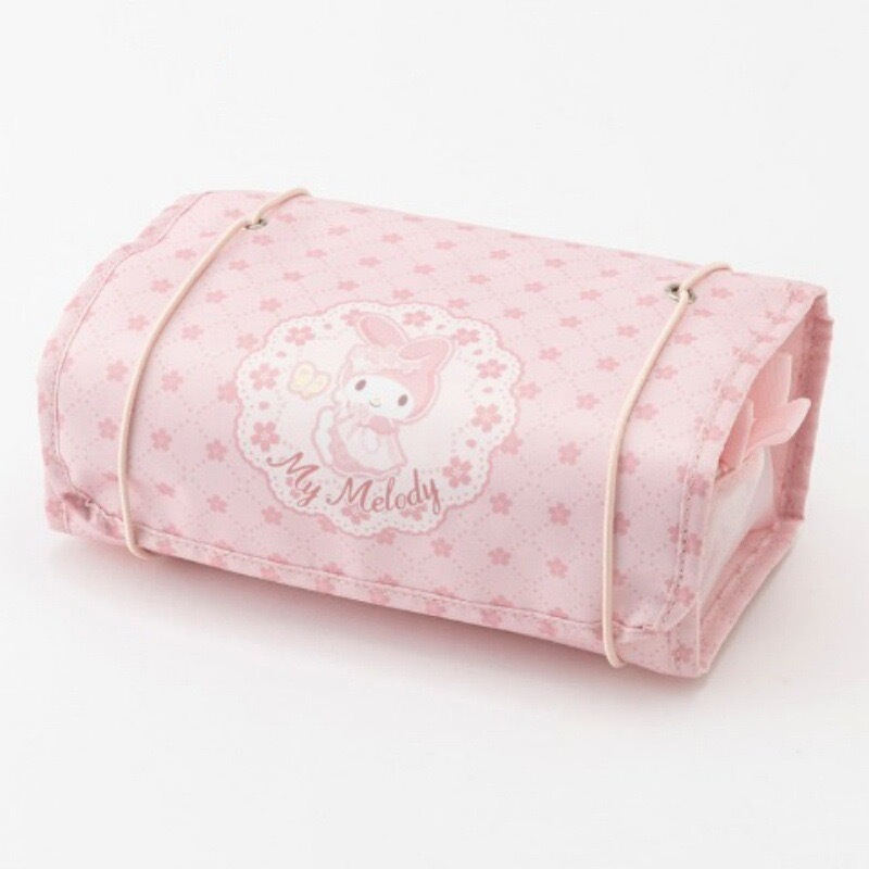 Japanese Cute Cat and Rabbit Foldable Portable Roll-Up Skincare Storage Bag for Toiletries and Makeup