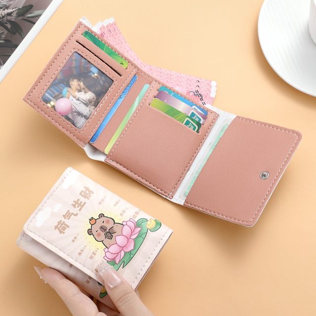 2025 new wallet card bag two-in-one card bara cute cucumber cartoon short 30% off student coin wallet