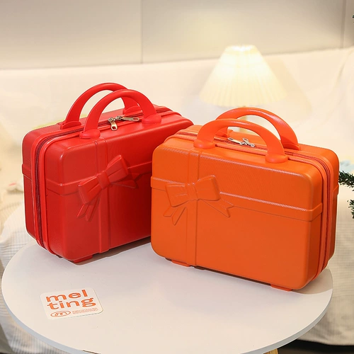 Ретро портативная косметичка, вместительная и большая сумка, маленький портативный чемодан, 14 дюймов