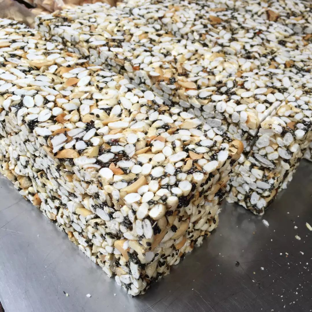 Sesame Peanut Rice Candy Zhejiang Taizhou Linhai Specialty Fried Rice Sugar Handmade Traditional Pastry Bulk Food