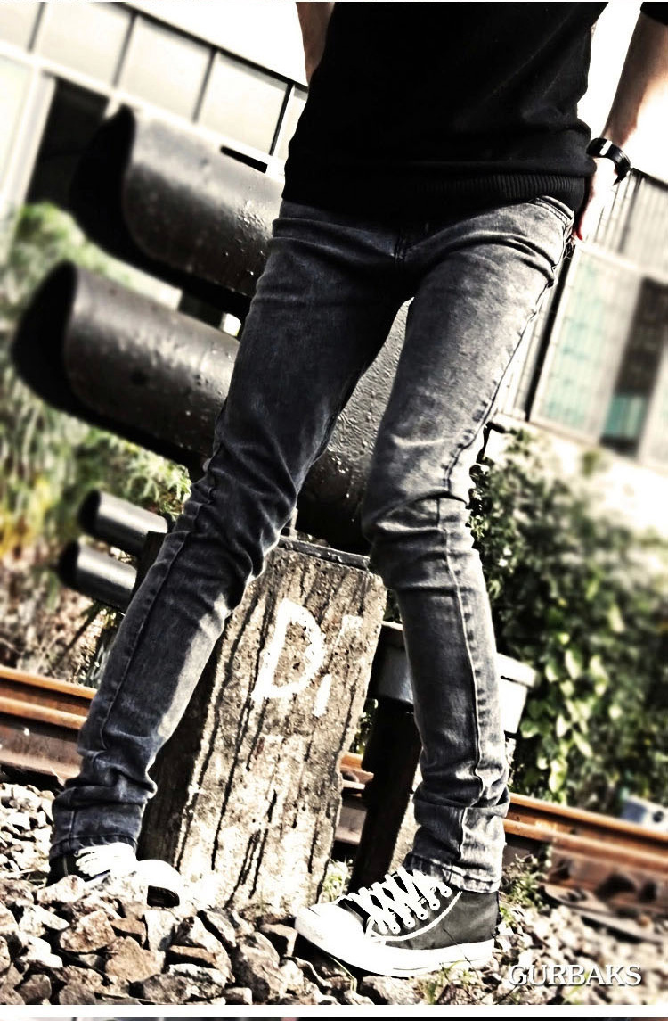 Jeans pour adolescent pieds Slim en coton pour Quatre saisons - Ref 1463141 Image 41