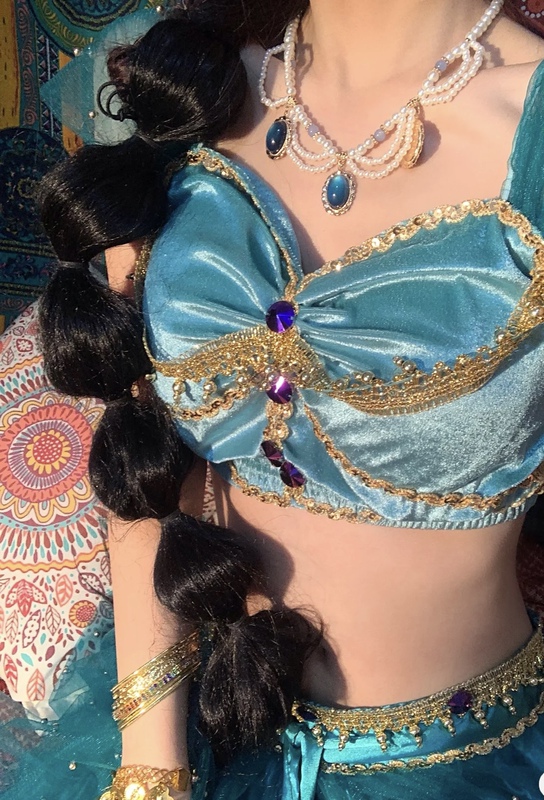 Princess Jasmine Lantern Bubble Braid Cornrow Wig Ponytail for Photo Shoots and Photography, Double Ponytail Dreadlocks Princess Jasmine Lantern Bubble Braid Cornrow Wig Ponytail for Photo Shoots and Photography, Double Ponytail Dreadlocks