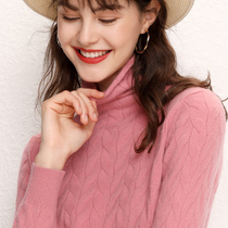 2021 new cashmere pile pile high collar pullover with a base sweater loose long-sleeved autumn and winter solid color sweater women