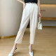 Acetate imitation silk nine-point pants women's high waist silky satin cigarette pants suit pants Harlan pencil pants summer