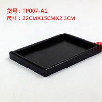 Black wooden tray rectangular creative fruit tray Japanese Cup tray wood storage ins household