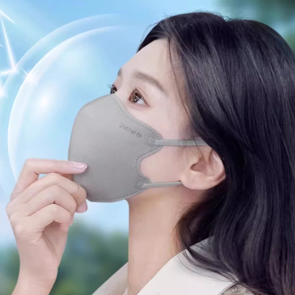 尤妮佳舒蔻口罩1/3超轻量3D立体小颜防护透气防晒高颜值6枚*8包