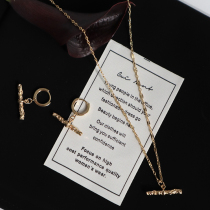 (shen depending on life) Cui aunt Libra series simple light luxury retro niche earrings necklace jewelry