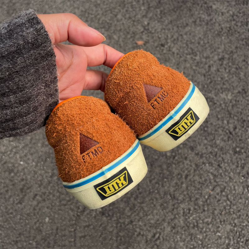 Spring Edition Ftmd X Sk8-Low Low-Top Casual Shoes for Men and Women, Melard Brown Full Suede Skate Shoes