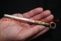Bronze old copper Qing Dynasty copper pipe 18913