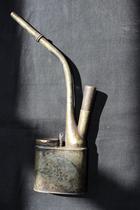 Древняя бронзовая старая бронзовая династия Династия Династия резная водная дымовая сумка