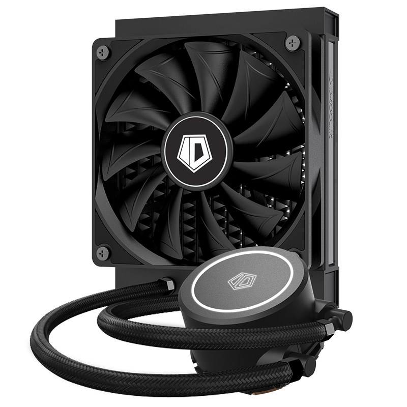 One-piece water cooled radiator with high efficiency and anti-red light contamination