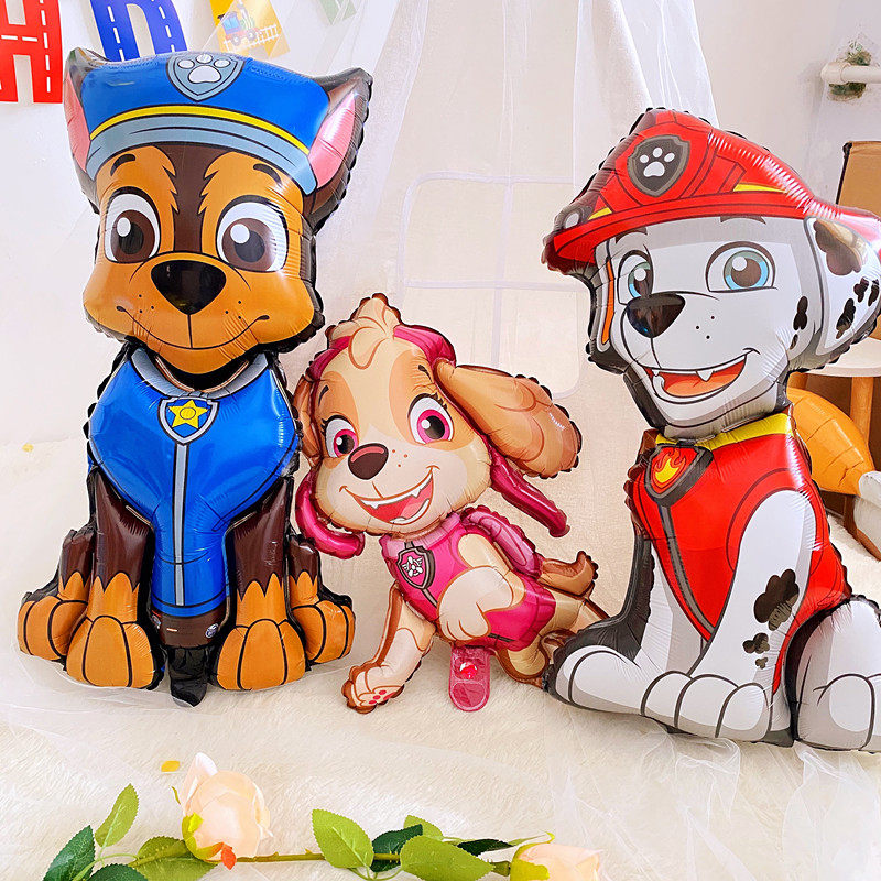 Wang Wang team dog patrol team children's thickened explosion-proof cartoon balloon first birthday decoration scene layout supplies