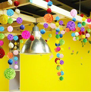 100 vines hanging accessories DIY colored decorative ball round rattan choreograpes can be made door curtain hanging curtain area angular sepals