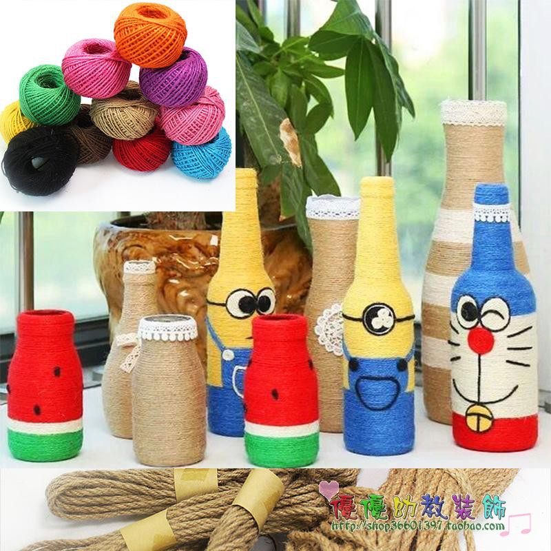 Linen rope Rope Hand woven Bundle Ornament line diy wall mount Wear-resistant photo wall thickness twine material