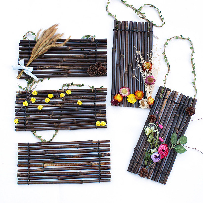 Forest Department Kindergarten Ring Creation Materials branches Simulation Leaves Natural Pine Nuts Flowers Hemp Rope Silk Flowers DIY Set