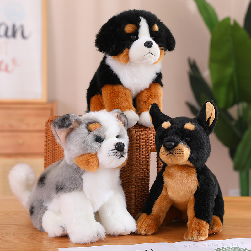 Simulated Bernese Mountain Dog Plush Toy, Cute Doberman Dog Plush Toy, Australian Dog Doll, Birthday Gift Simulated Bernese Mountain Dog Plush Toy, Cute Doberman Dog Plush Toy, Australian Dog Doll, Birthday Gift