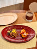 Japanese-Style Red Oval Fish Plate, Household Dish Plate, Ceramic Tableware, 2025 New Model, Steak Plate, Large Fish Serving Plate