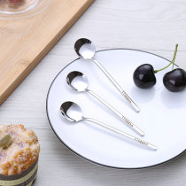 LINGGAN collar 304 stainless steel coffee spoon 13CM one-piece simple fashion small fresh dessert spoon