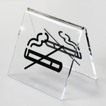 Non-smoking sign V-type table Z3-C acrylic triangle table number plate restaurant desktop tips sign
