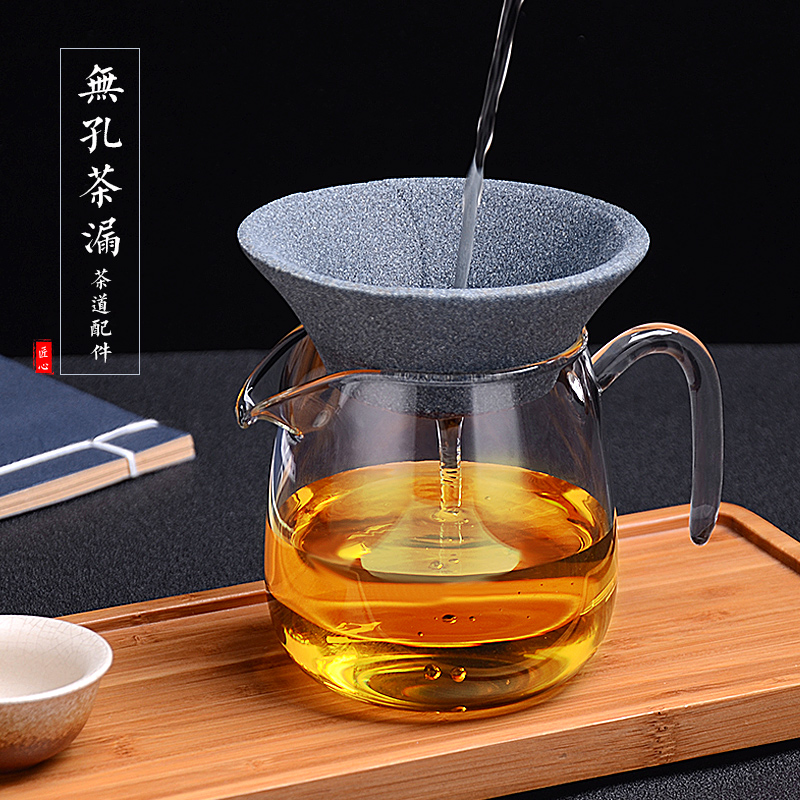Gong Shang Fang alumina ore non-porous tea leakage tea making tool tea filter household ceramic creative filter tea tea set