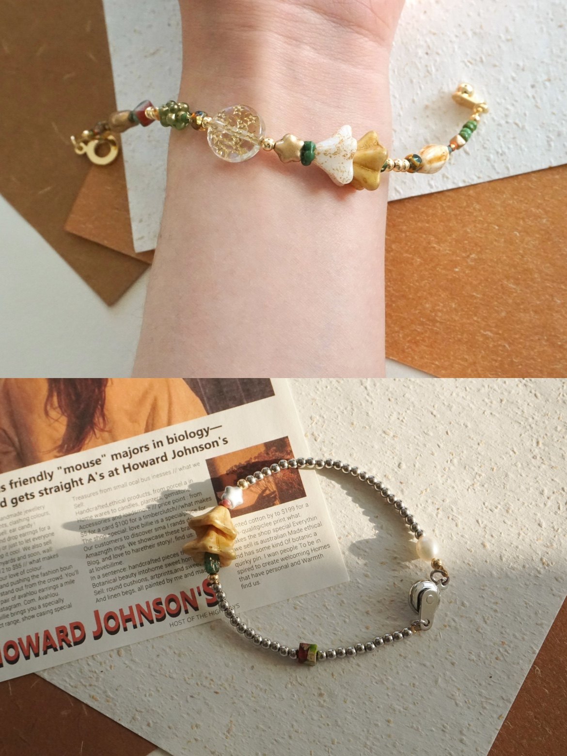 Cherry Cherry Original Design Comeback Pearl Christmas Tree Stars Bracelet Women's Holiday Atmosphere Feel Gift Advanced-Taobao