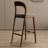 Столковое кресло с твердым деревом современной минималистской высокой высокой стул стул, стул, стул, стул, дизайнерский стул дизайнер