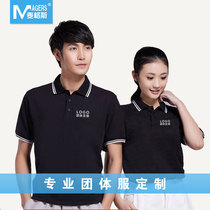 Cotton polo shirt custom T-shirt lapel group work clothes advertising cultural shirt printed logo custom short sleeve t-shirt