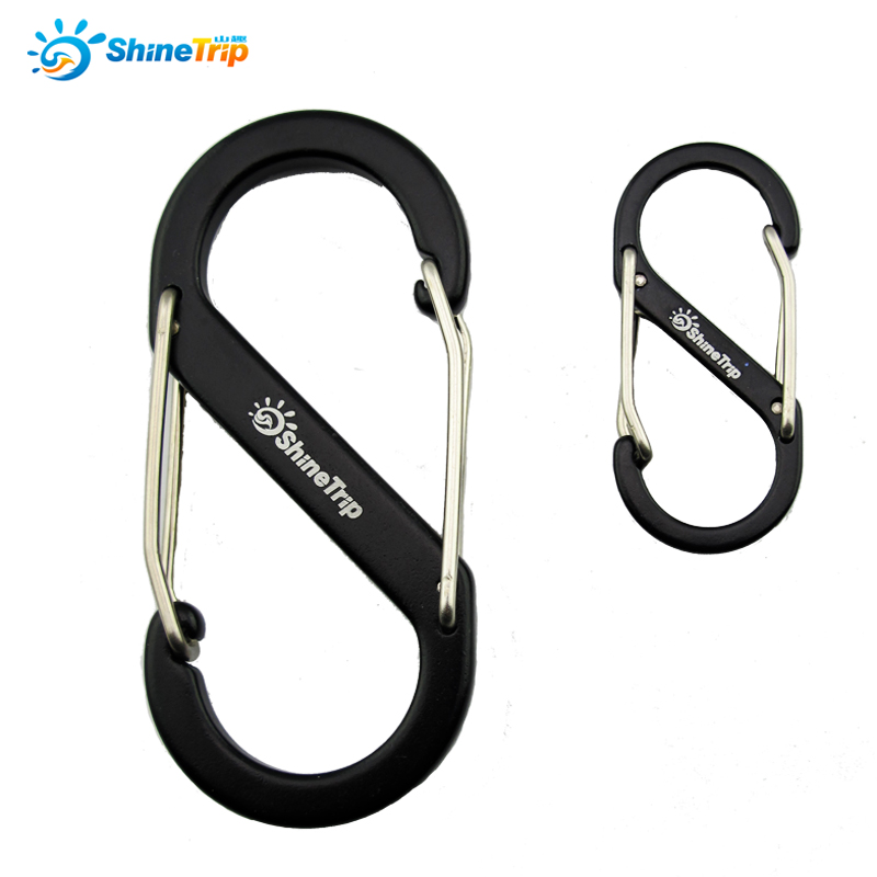 S-type carabiner 8 figure buckle backpack quick hanging aluminum alloy outdoor camping multi-function EDC hook keychain multi-color