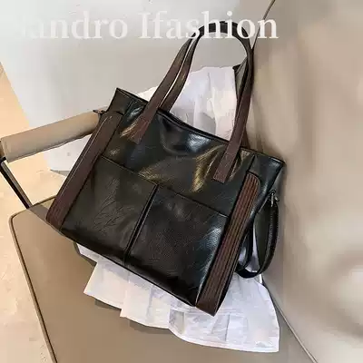 French Ifashion women's bag 2020 new fashion one shoulder underarm bag soft leather crossbody tote bag