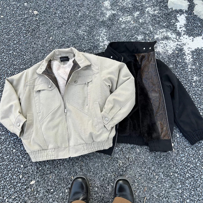 Acpk Year of the Snake Limited Edition Zuo Shan Mian (Mountain Snake) Zuo Shan Dao (Mountain Eagle) Jacket Winter Fleece-Lined Thickened Deconstructed Patchwork Jacket Cotton Coat