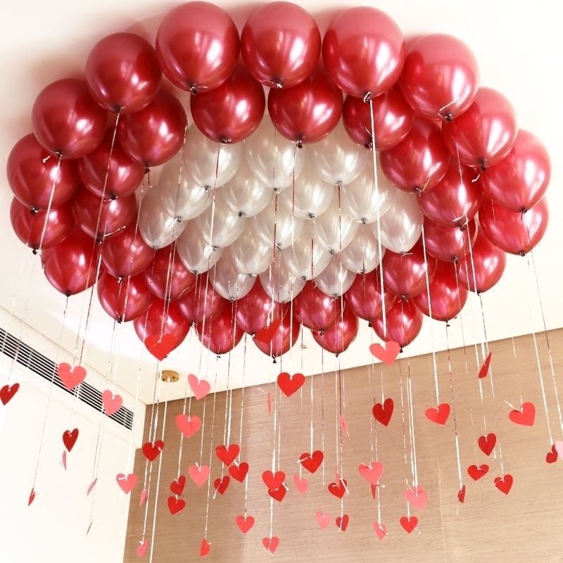Wedding supplies decorated pearl balloon love-shaped pendant wedding arrangement for children's birthday party suit
