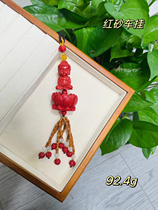 High-content cinnabar red sand Buddha blessing lotus sitting Buddha car pendant ornaments safe car interior car pendants