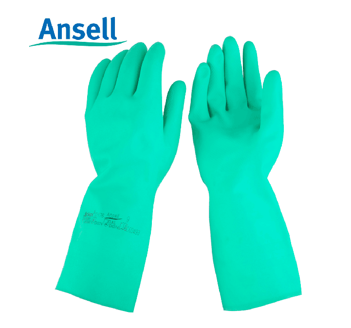 Ansier 37-176 thickened non-slip waterproof oil-proof wear-resistant acid alkali solvent chemical labor protection nitrile rubber gloves