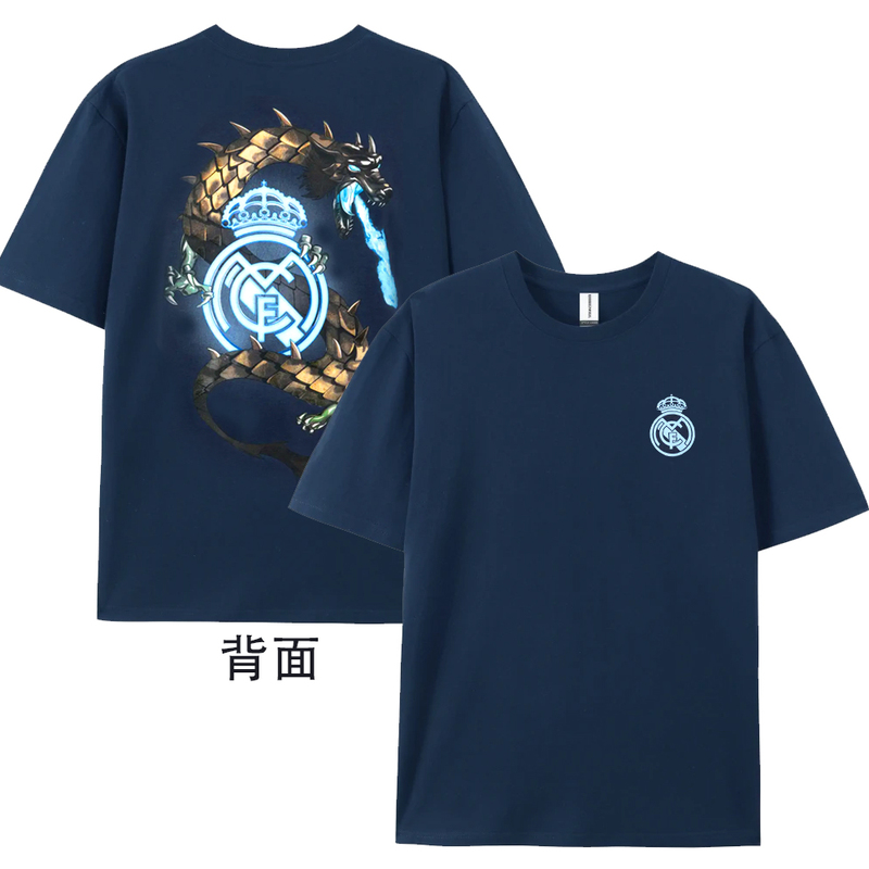 2025 Real Madrid Kroos Same Style Short-Sleeved T-Shirt Real Madrid Crew Neck Pure Cotton Short-Sleeved T-Shirt Bellingham