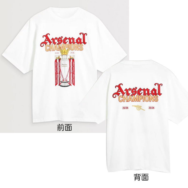 2026 Premier League Arsenal Champions League Arsenal Championship Same Style Short-Sleeved T-Shirt Pure Cotton Round Neck Unisex 2026 Premier League Arsenal Champions League Arsenal Championship Same Style Short-Sleeved T-Shirt Pure Cotton Round Neck Unisex