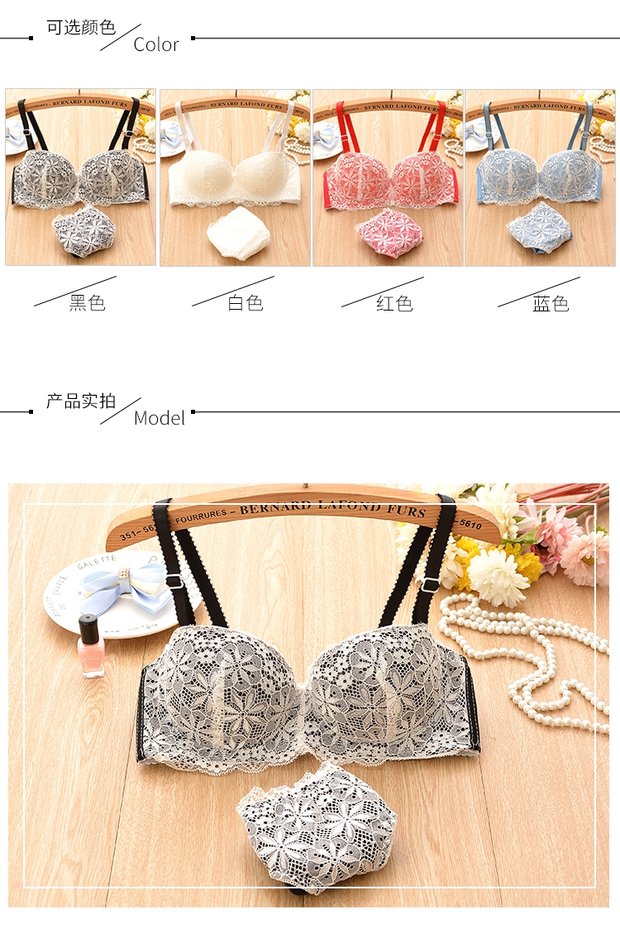 Thiếu niên ngực nhỏ dễ thương tập hợp một nửa áo ngực đặt đồ lót nữ gợi cảm nữ sinh dày phần trên áo ngực áo lót 3 dây