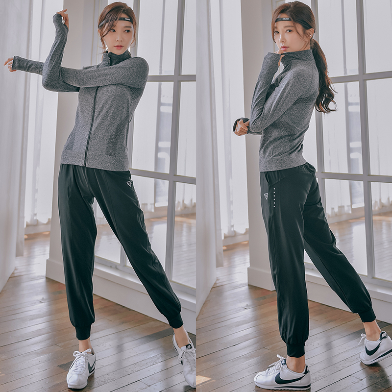 Sports set women's gym running spring professional high-end leisure quick clothes morning running net red yoga clothing madt