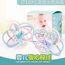 Baby grinders tooth gum baby bites toy Lego Manhattan hand grip can bite the ball bite gel silicone gel can be boiled