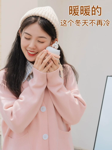Чайная чашка, портативная маленькая милая рождественская плюшевая детская зимняя грелка для рук с зарядкой для школьников, 2 в 1, подарок на день рождения