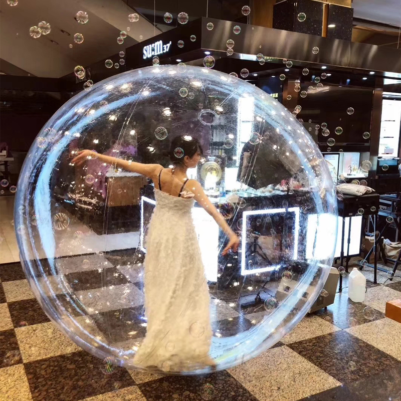 Inflatable transparent crystal dance ball adult shooting ballet dance ball TIZIP zipper A Christmas decoration prop ball