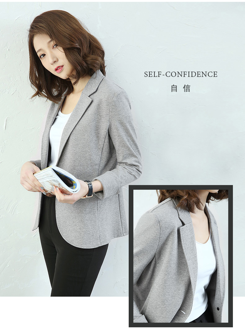 Xuân 2018 phiên bản mới của Hàn Quốc của chiếc áo khoác nhỏ tự canh nữ ngắn phần là áo sơ mi nữ mỏng nhẹ giản dị áo thu đông nữ
