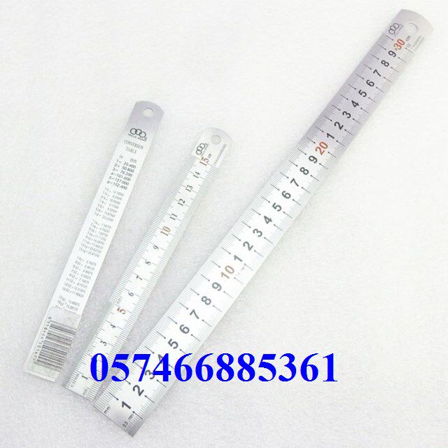 Three-ring card steel ruler measuring tool stainless steel ruler measuring 15 cm -100 cm