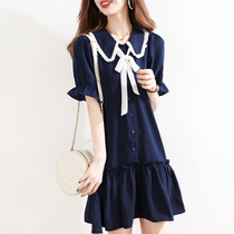 Malcenl Klon Harbor Taste Vintage Vintage Dress Woman 2020 New Dolls Collar Slimmy Less Age Loose Little Dresses