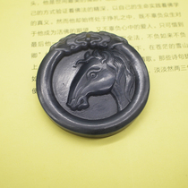 Natural Qinghai Kunlun Jade Violet Zodiac Raw Xiao Ma Round Card Smoke Purple Jade Delivery Couple Birthday Gifts Transit Jade Pendant