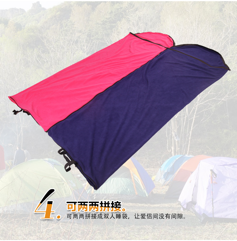Trại khách sạn trên túi ngủ bẩn người lớn ngoài trời siêu nhẹ xách tay du lịch túi ngủ lông cừu có thể được khâu đôi túi ngủ túi ngủ cá nhân
