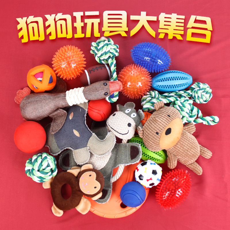 Dog toy bite-resistant ball golden retriever pet toy teddy molars German shepherd puppy training rubber ball tooth cleaning supplies