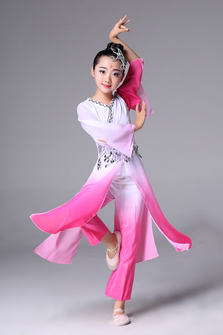 Quần áo trẻ em cổ điển khiêu vũ fan hâm mộ nhảy dù trang phục khiêu vũ cô gái hiện đại khiêu vũ quần áo thanh lịch áo dài tết cho bé trai