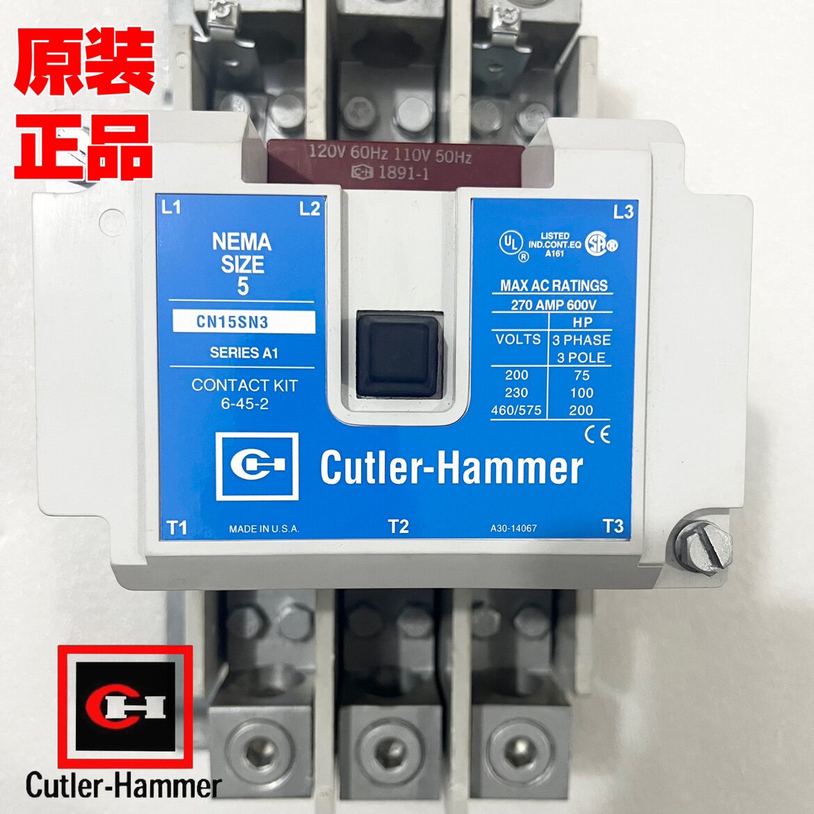 Cutler-Hammer空调接触器 CN15SN3型号 110V交流接触器 卡特拉汉莫电工元件