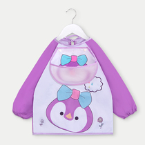 Childrens gown waterproof long sleeve anti-dressing baby eating clothes apron kindergarten children baby bib dress